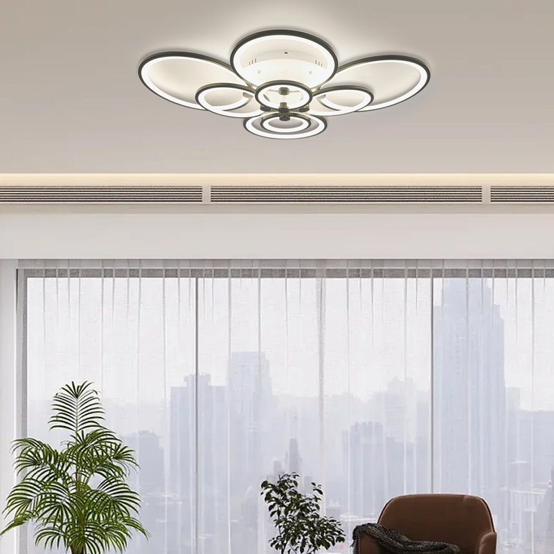 Katrinna Acrylic LED Flush Mount, Black