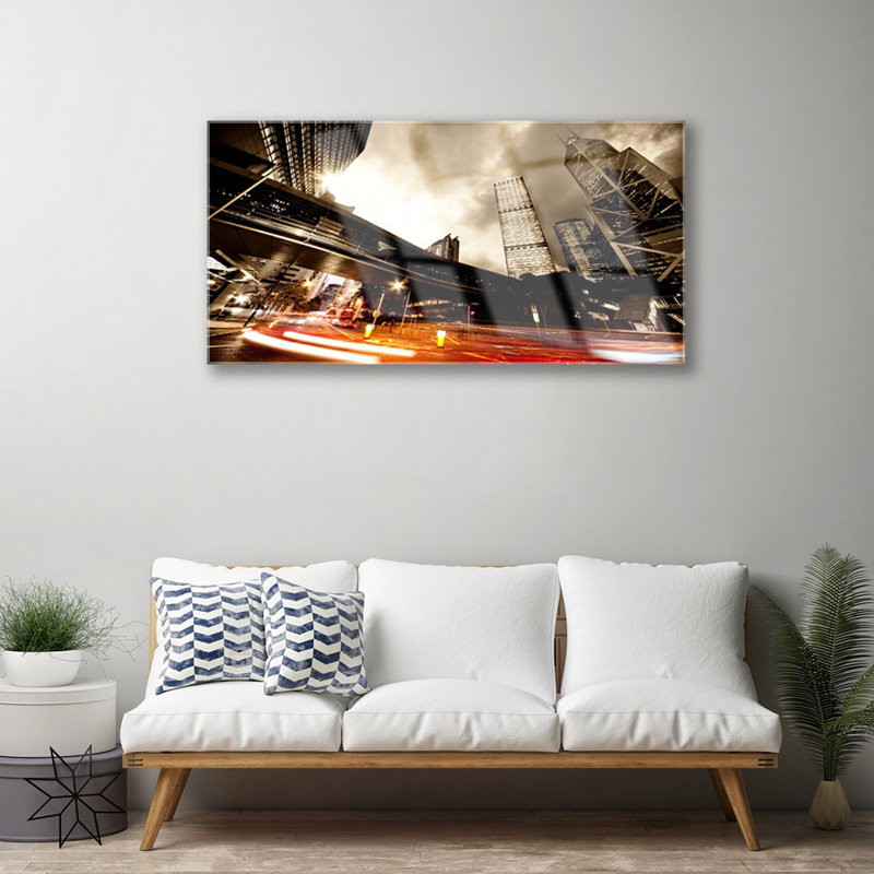 City Houses - Unframed Photograph on Glass