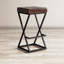 Kellner Upholstered Counter Stool with Metal Frame-1528975126