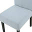 Chaises de salle à manger rembourrées modernes, polyester bleu clair, style épuré pour la maison