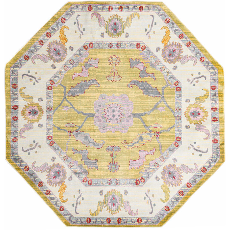 Ikat Indoor Rug, Octagon 8'2"