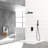 12 Inch Square Dual Shower Head Wall Mounted Matte Black System, - Scald Balanced, 360 Adjustable Rainfall Shower, Handheld For Custom Use With Balanced Valve, Experience, Rotation, And Adaptable