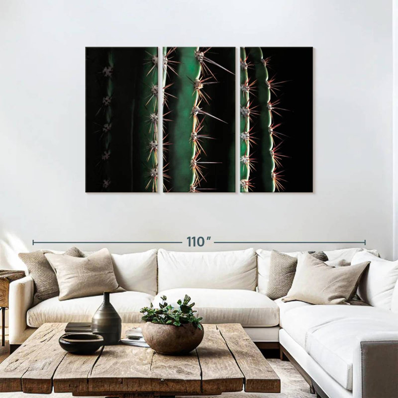 Harnek près d'un cactus épineux, H 48 po x l 74 po