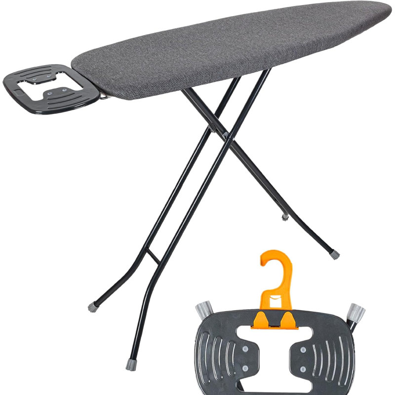 Ironing Board with Extra Thick Cover, Height Adjustable, Easy Storage with Smart Hanger