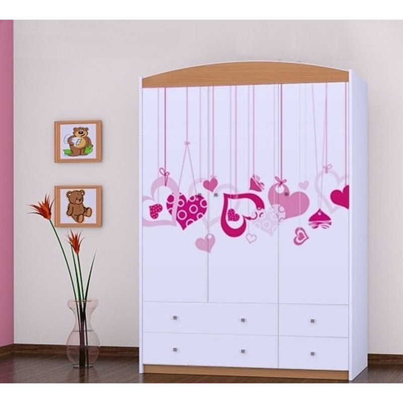 Clevenger 3 Door Wardrobe, Brown