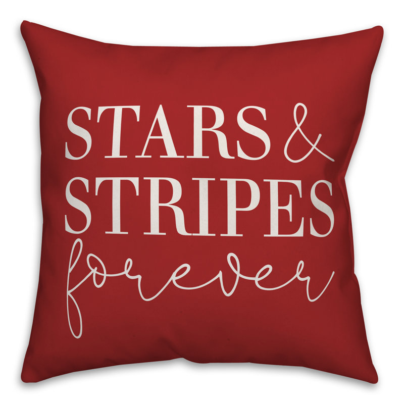  Housse et insert de coussin carré extérieur Stars and Stripes Forever, 20 po x 20 po, polyester