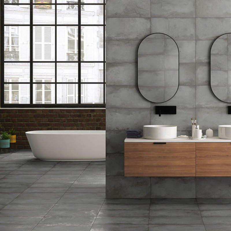 Angela Harris Flatiron 12X24 Matte Porcelain Tile, Gray