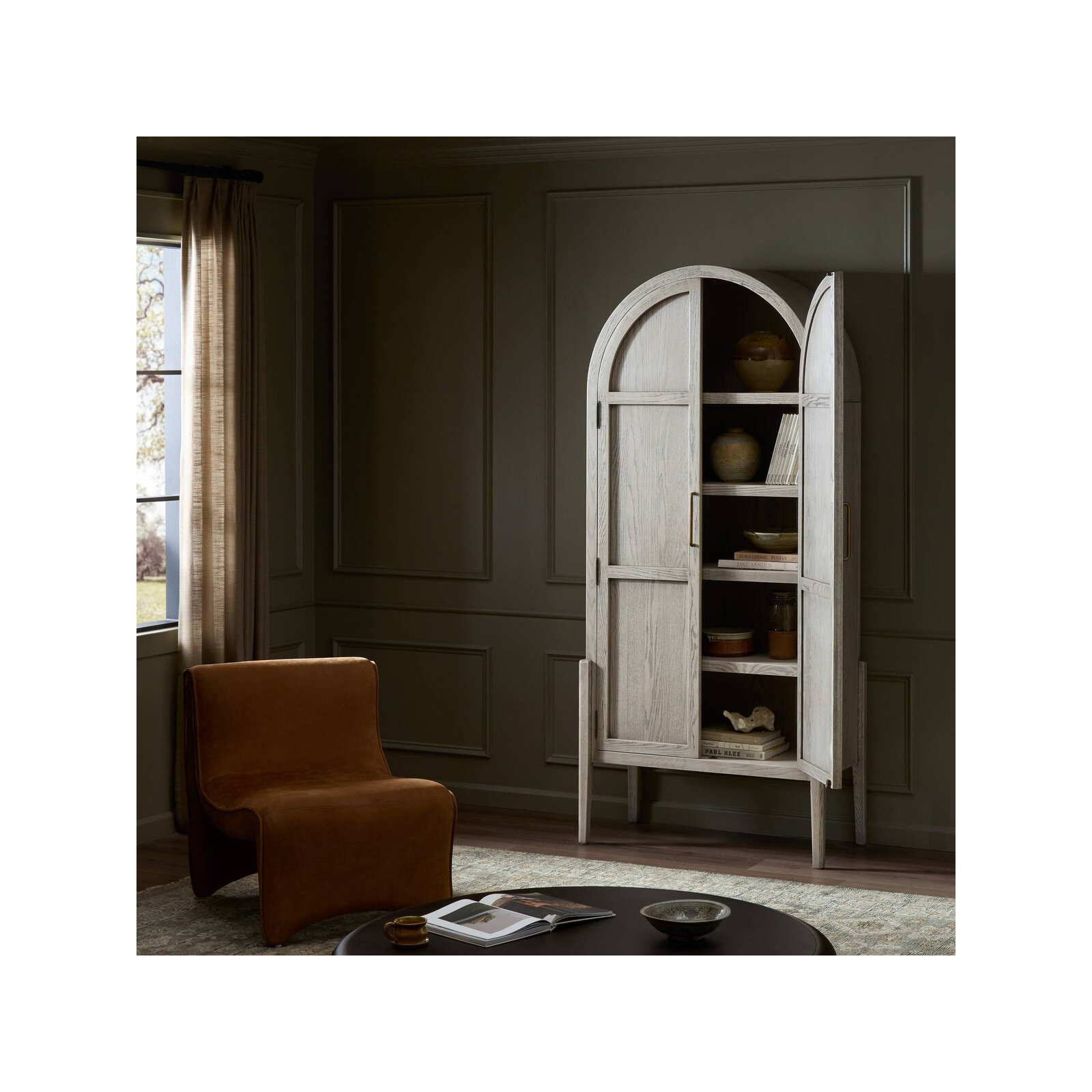Cathay Dining Cabinet, White/Neutral
