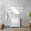 Meuble-lavabo blanc 30 po X P 20 po D, avec plateau en marbre de culture-617313588