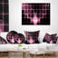 «Pink Bat Outline on Radar» - coussin imprimé abstrait-30616329-30616332