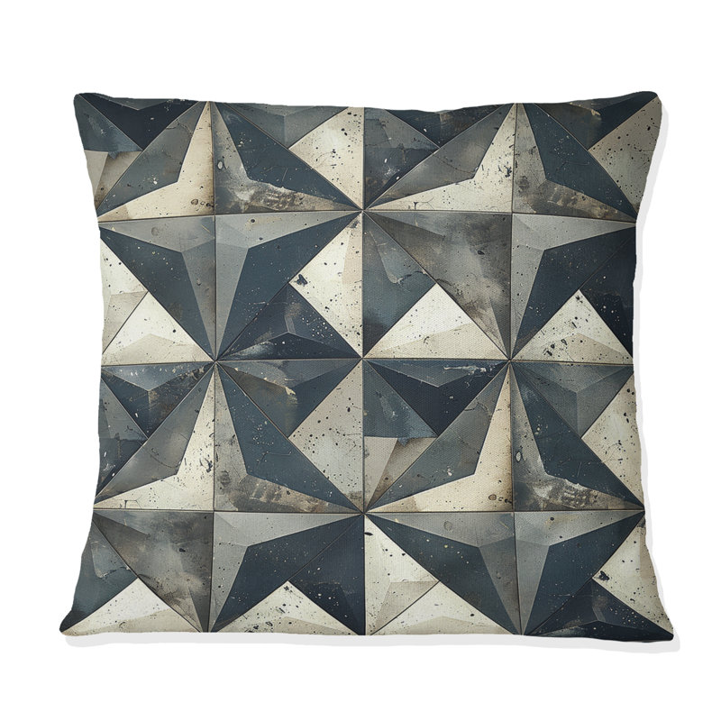 Coussin Mid-Century gris anthracite Mid-Century, H 18 po x l 18 po