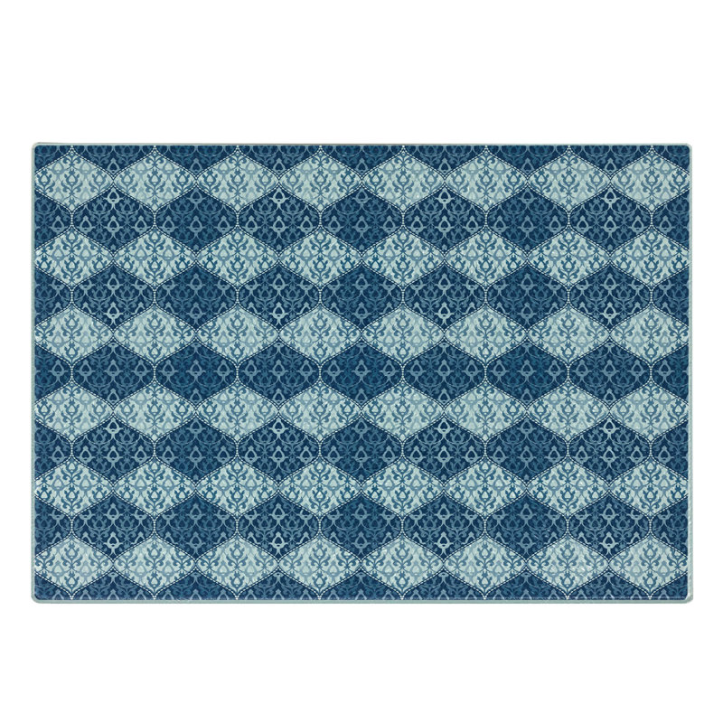 Planche à découper en verre trempé bleu marine Ambesonne