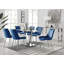 Ransart Modern Luxury Glass & Metal Dining Table Set With 6 Luxury Velvet Dining Chairs-1903249314-1903249183-1898155789