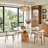 5Pcs Dining Set With 4 Upholstered Chairs-44707344-44707357