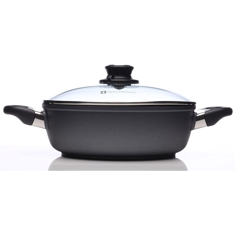 Swiss Made Brands 3.2 Quarts Non-Stick Cast Iron Soup Pot