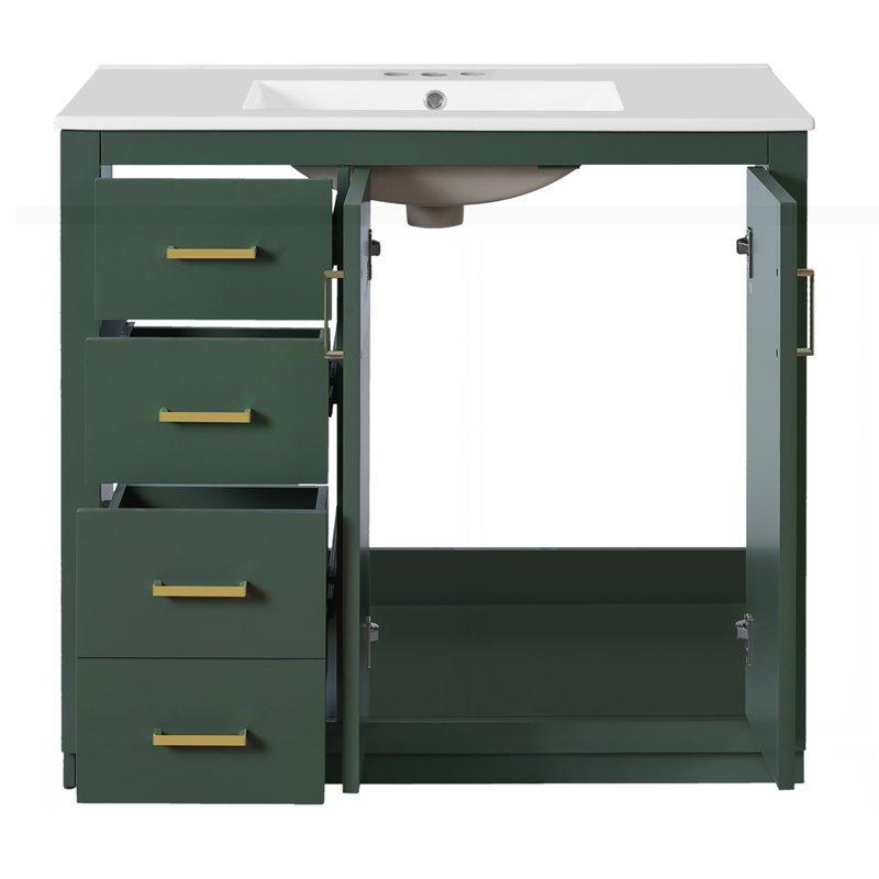Meuble-lavabo 36 po avec lavabo en céramique