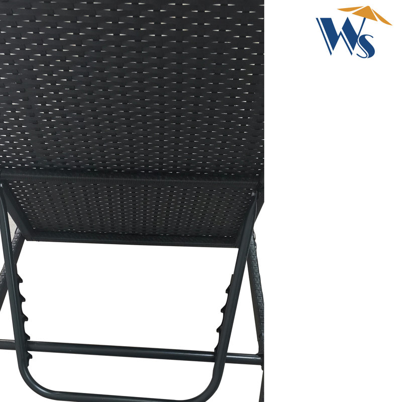 Chaise d'extérieur grise - de qualité, coussins lavables, pour salon de jardin, 5 réglables, plaisir, Gris