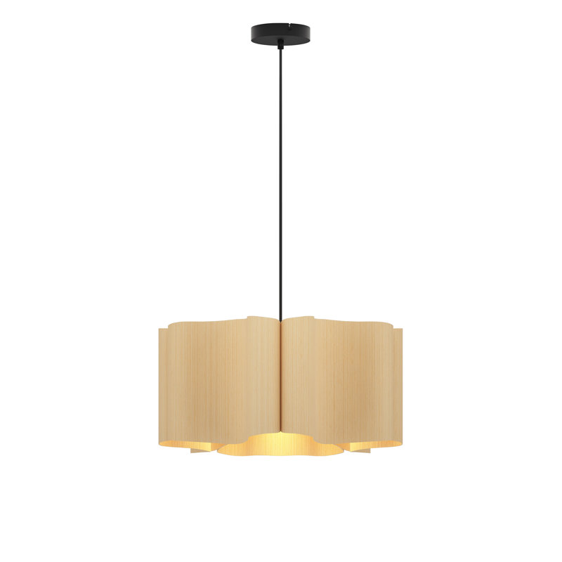 Luminaire suspendu simple 1 lumière Paulina, Frêne
