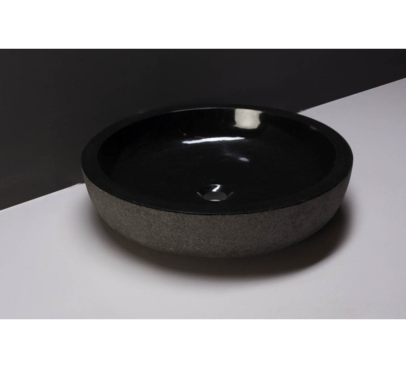 Forzalaqua Granite Handmade Circular Bathroom Sink