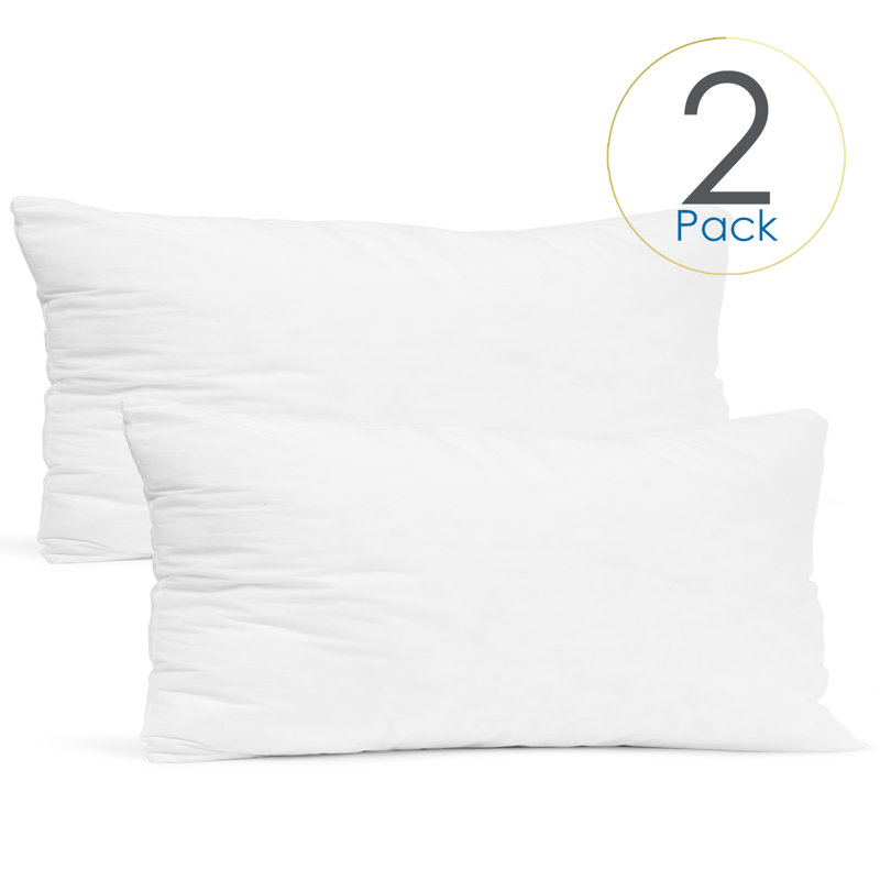Reversible Throw Pillow Insert, 18" x 12", 2 Pieces
