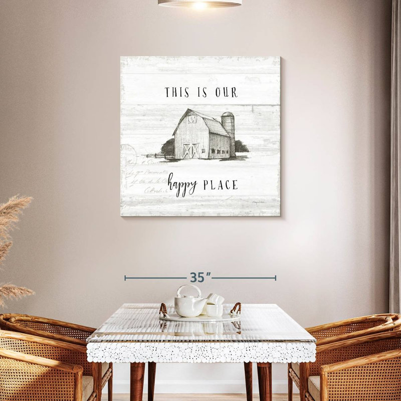 Plaque murale Khylige Farm Life I Shiplap, H 36 po x l 36 po