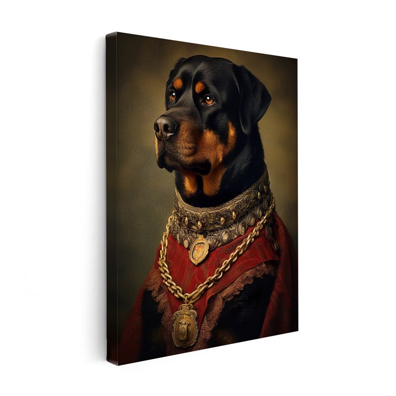 Rottweiler aristocratique, Unframed, Canvas, 18"H x 24"W