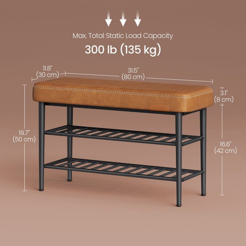 10 Pair Shoe Rack, Brown