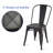 Aryah Stacking Parsons Dining Chair in Black, 330 lbs Weight Capacity