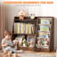 Bibliothèque standard pour enfants, tablette de rangement Montessori pour livres, idéale pour la chambre d'enfant ou la crèche.-631736084-631736086