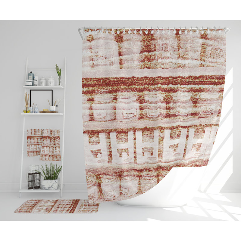 Nekaya Polyester Shower Curtain Set