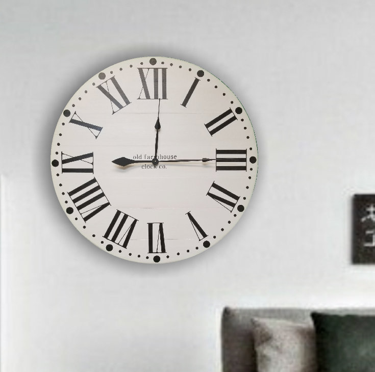 Horloge murale surdimensionnée campagne Witten, Moyen