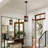 1-Light Farmhouse Solid Wood Single Pendant Light