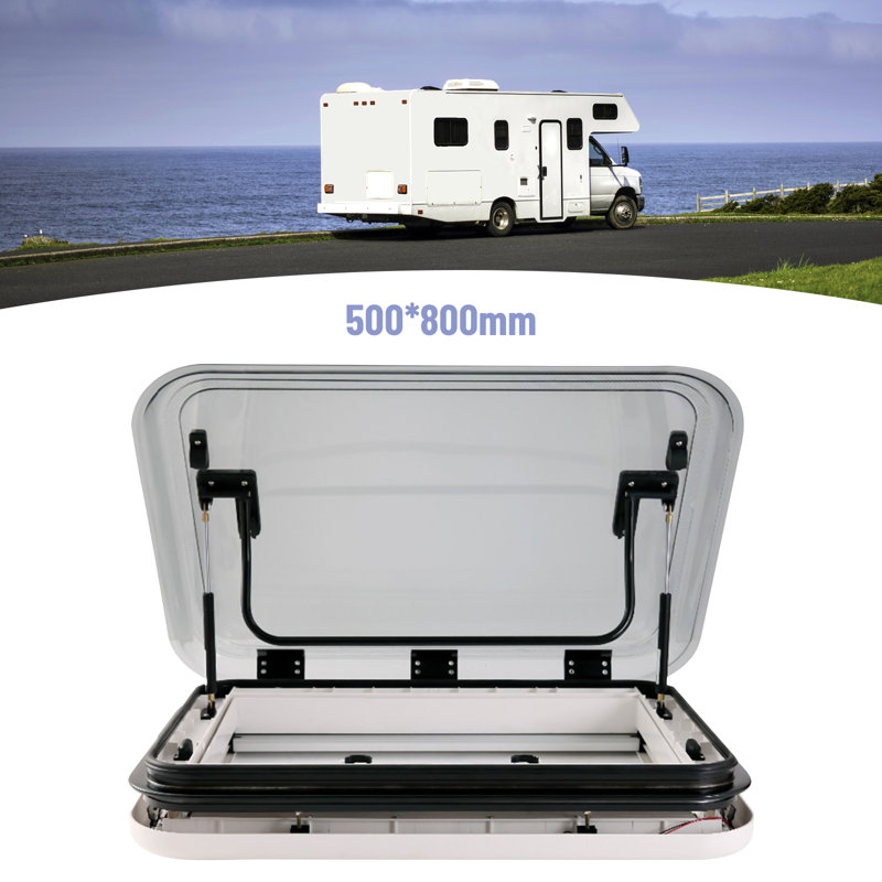 RV Window Camper RV Roof Window with LED Light, 19.7" H x 31.52" W x 12" D
