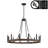 Adriana 12-Light Dimmable Steel Wagon Wheel Chandelier with Sloped Ceiling Adapter-1536916136