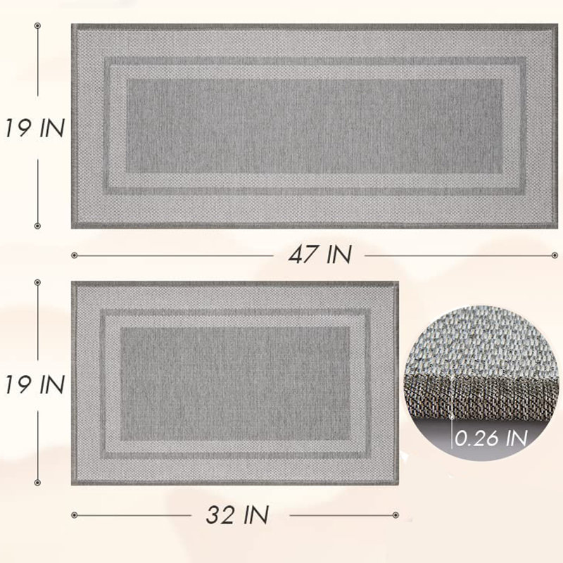 Tapis de cuisine, Gris clair