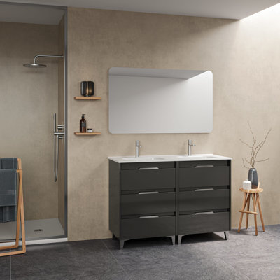 Suki 1200mm Free-standing Double Bathroom Vanity Unit