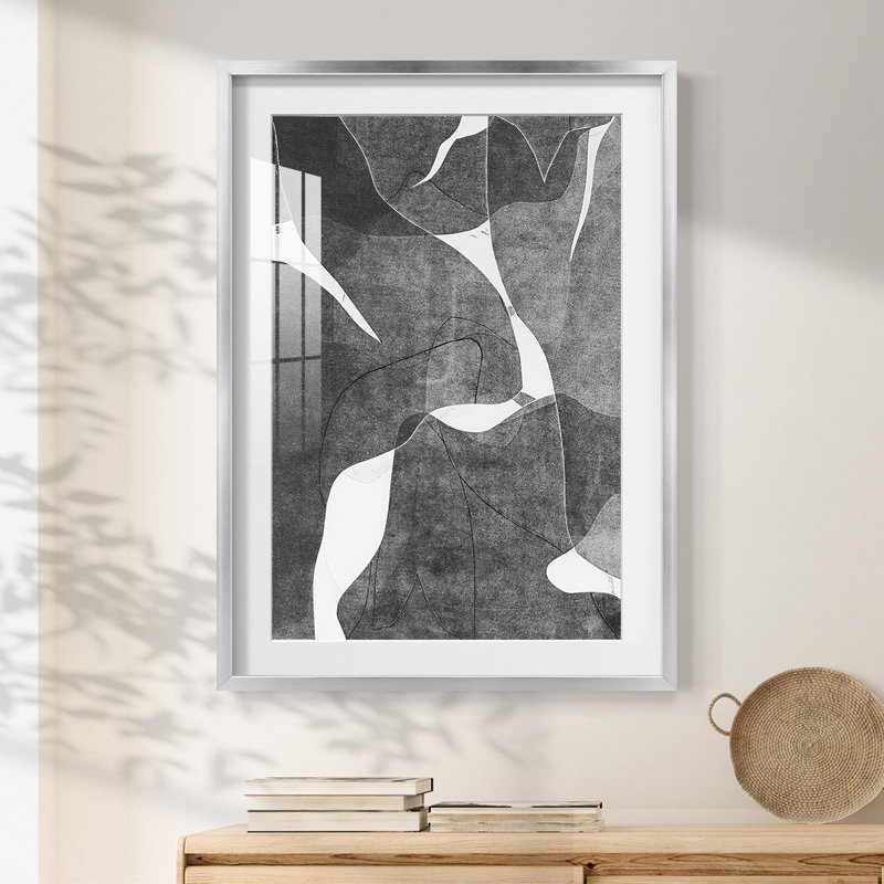 Night Bloom III -Framed Print, Silver