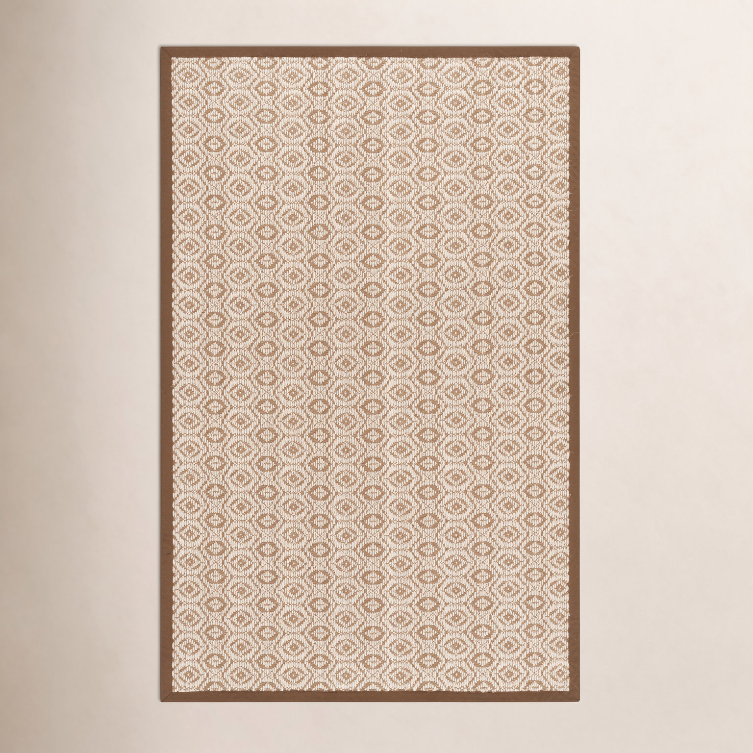 Jacquard Geometric Sisal Rug, Rectangle 6' x 9'