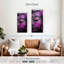 Visage de Bouddha mauve
