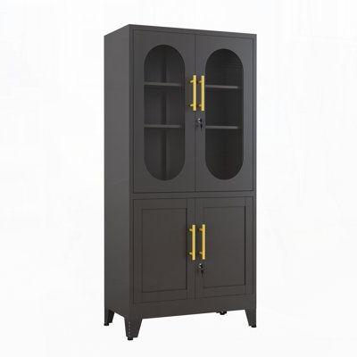 Metal Office Filing Storage Cabinet with Lock and Adjustable Shelves by Ebern Designs