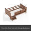 Lit pour enfants en bois massif avec de jolis escaliers et garde-corps, aucun sommier nécessaire-855615341-855615340