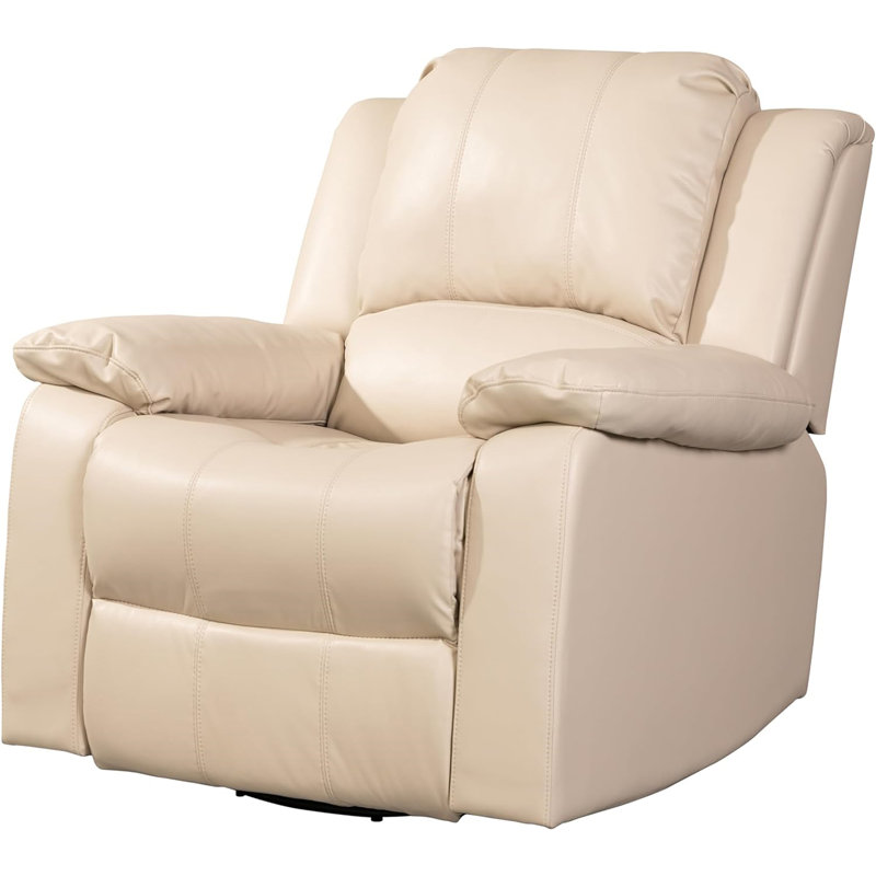 Fauteuil inclinable électrique en cuir Wilderich, Similicuir beige