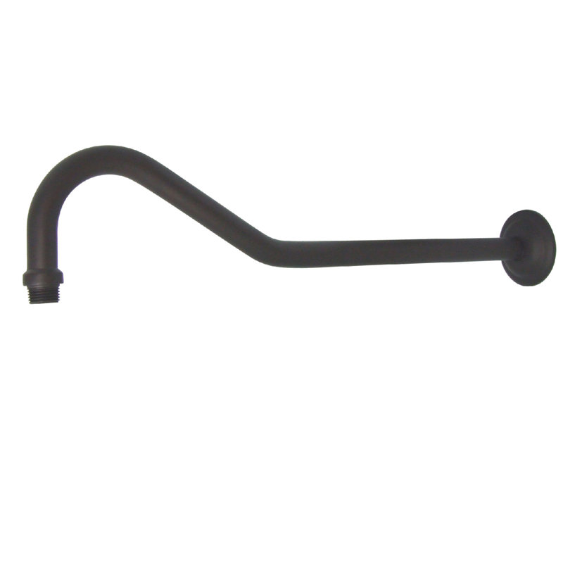 Bras de douche en laiton avec crochet rond Kingston, Bronze huilé