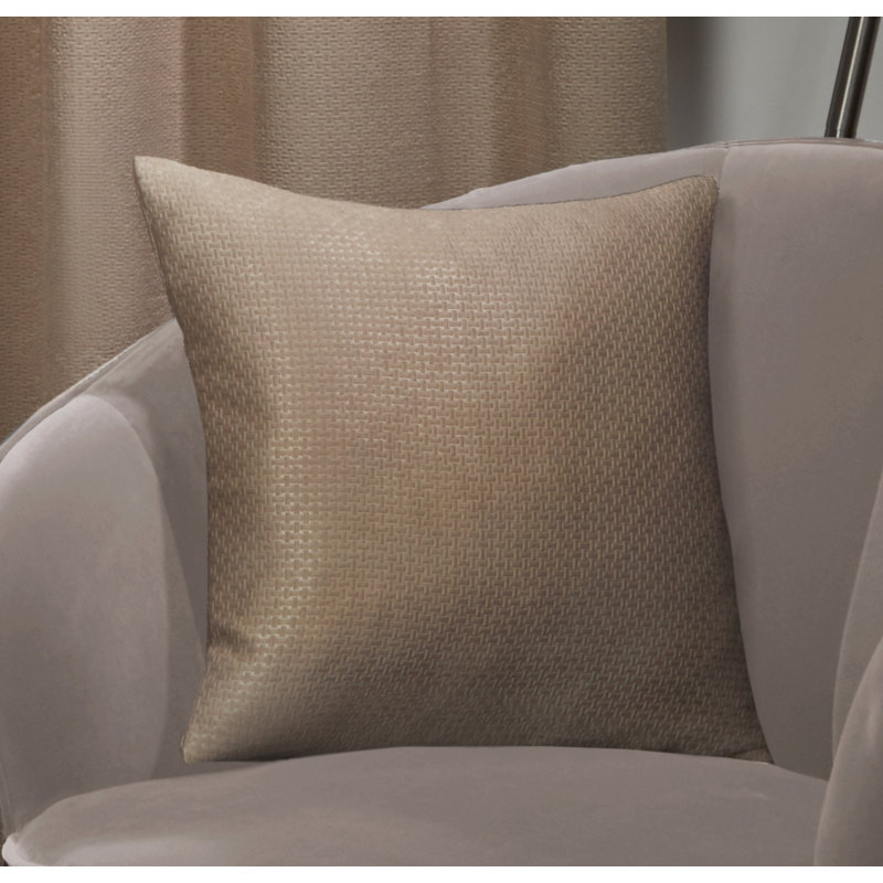 Iviana Square Throw Pillow Cover, Taupe