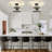 Ivanas 3 - Light Modern Glass Drum Semi Flush Mount Ceiling Light Fixture for Dinning Room Living Room Bedroom Hallway Entryway Kitchen-1500256739
