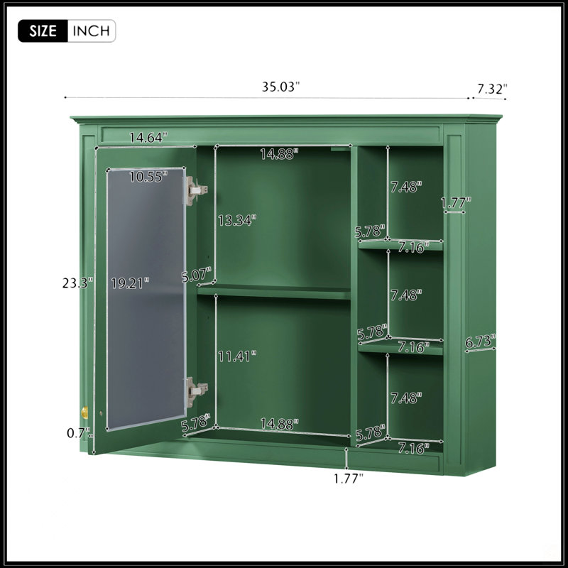 Pharmacie 35 po x 27,5 po, Vert