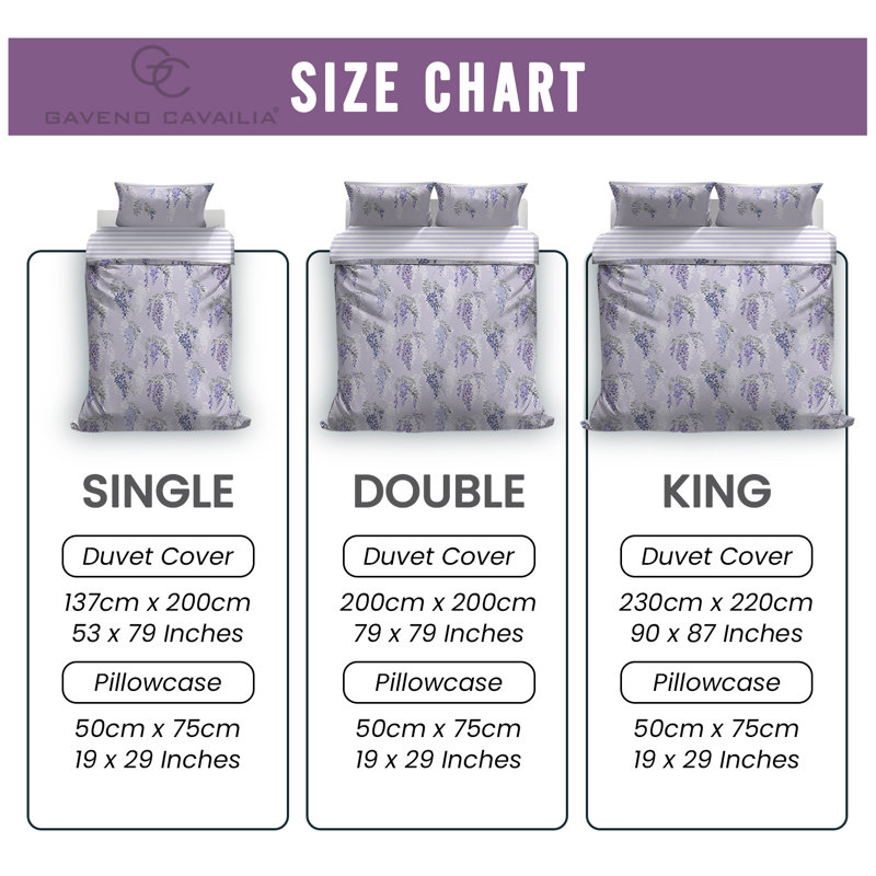 Botanical Duvet Cover Set with Pillowcases - Yarn Polycotton Bedding - Single Double King, Single