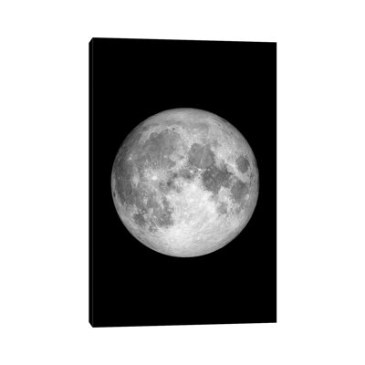 Pleine lune - noir - impression sur toile tendue