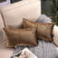 Coffee Gold Textured Velvet Throw Pillow, Decorative Cushions for Sofa Bed-1032145537-1032145550-1032145547
