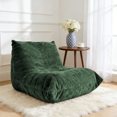 Adult Bean Bag Floor Sofa, Comfortable Chenille Lazy Sofa for Living Room Bedroom Office,Compressed Packing